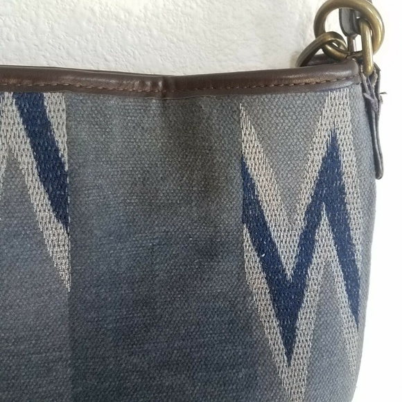 Fossil Southwest Boho Crossbody Handbag Blue Snap - Picture 6 of 8